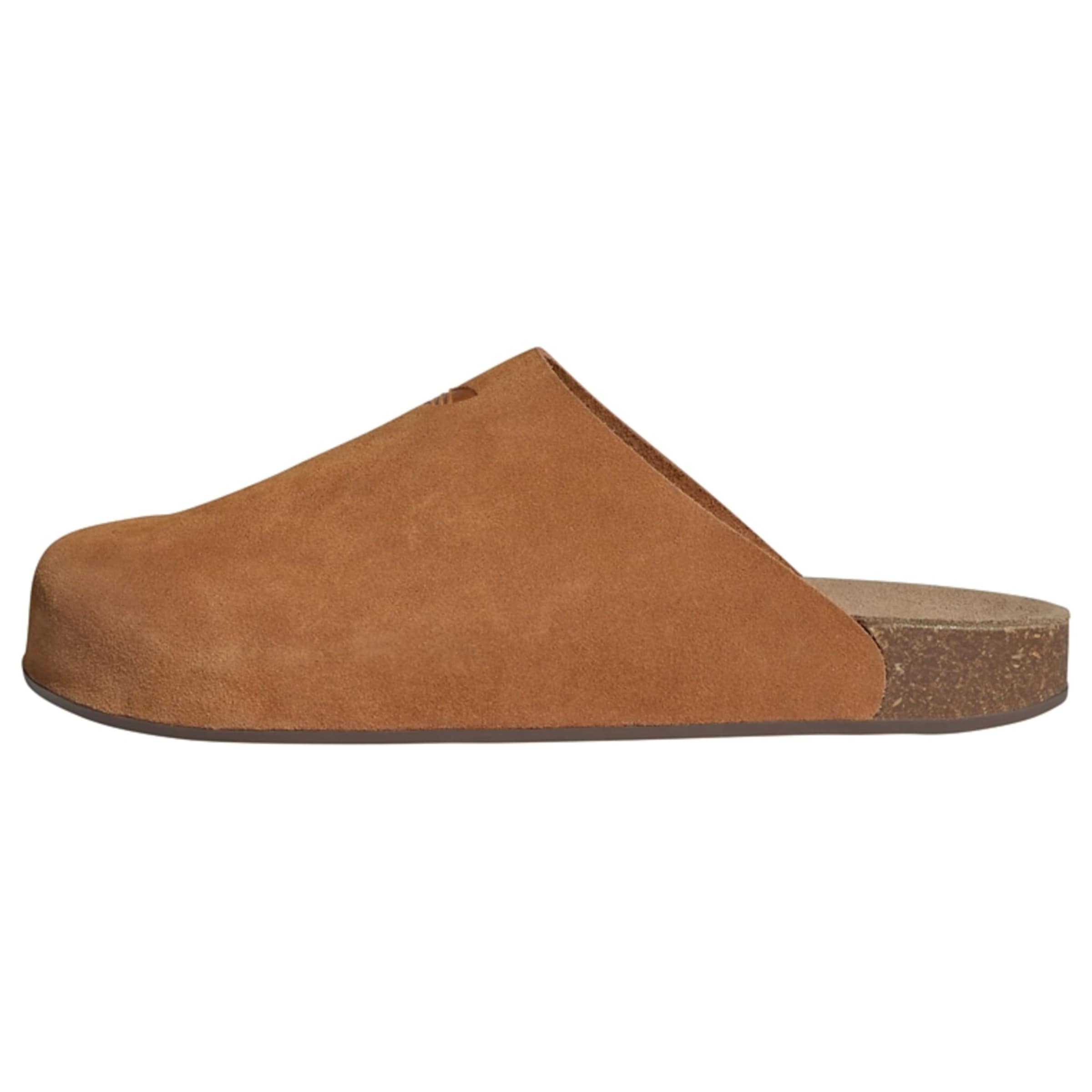 ADIDAS ORIGINALS - Sapato aberto 'Adilette' em castanho: frente