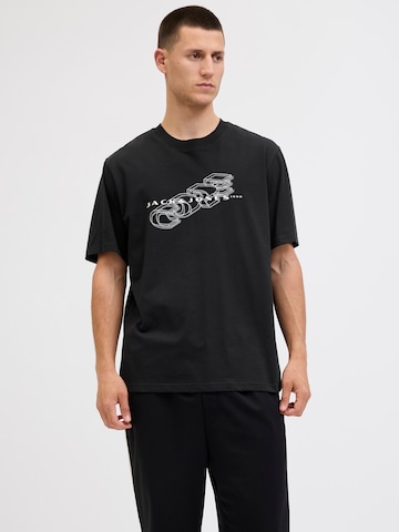 JACK & JONES - Camiseta 'JCOFUSION' en negro: frente