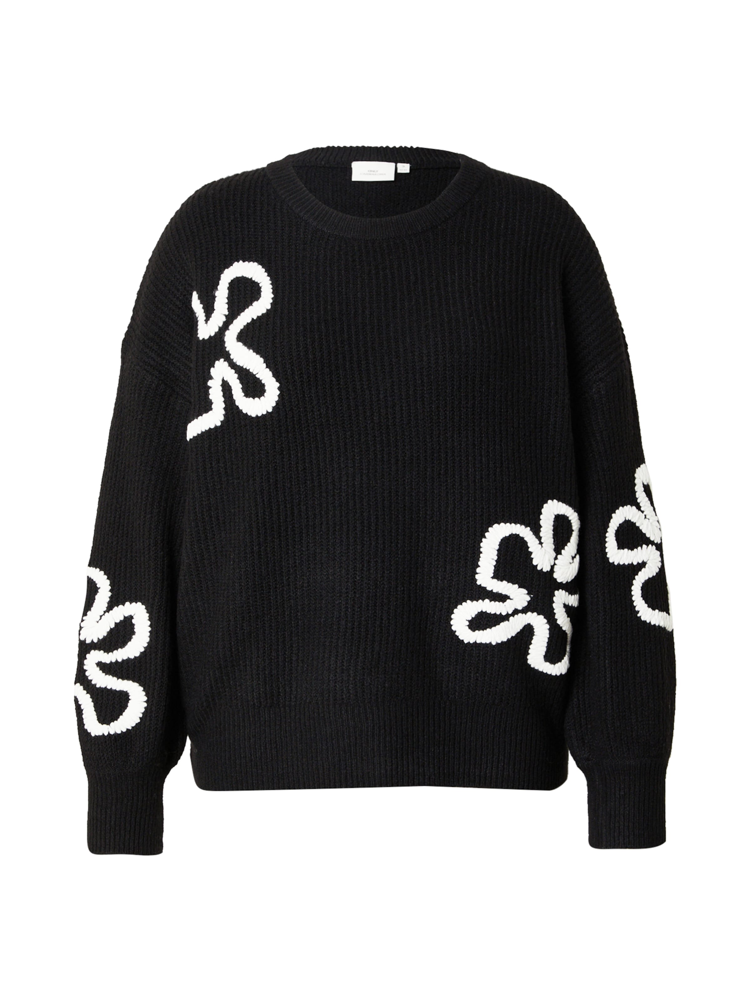 ONLY Carmakoma Sweater 'CARDaisy' in Black: front