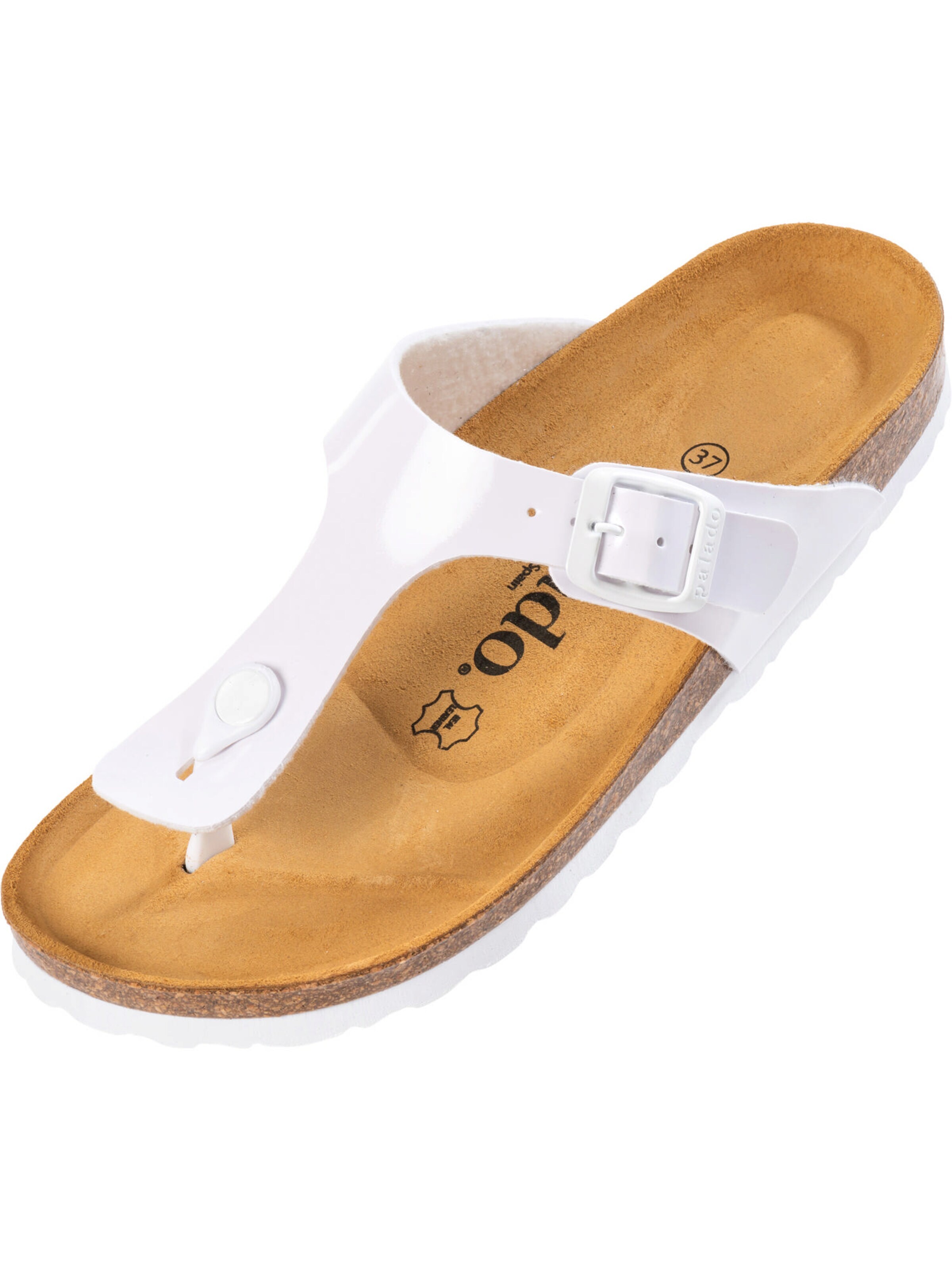 Palado - Sandalias de dedo 'Kos Lack' en blanco: frente