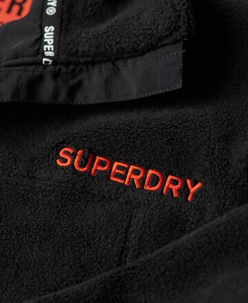 Superdry Fleece jas in Zwart