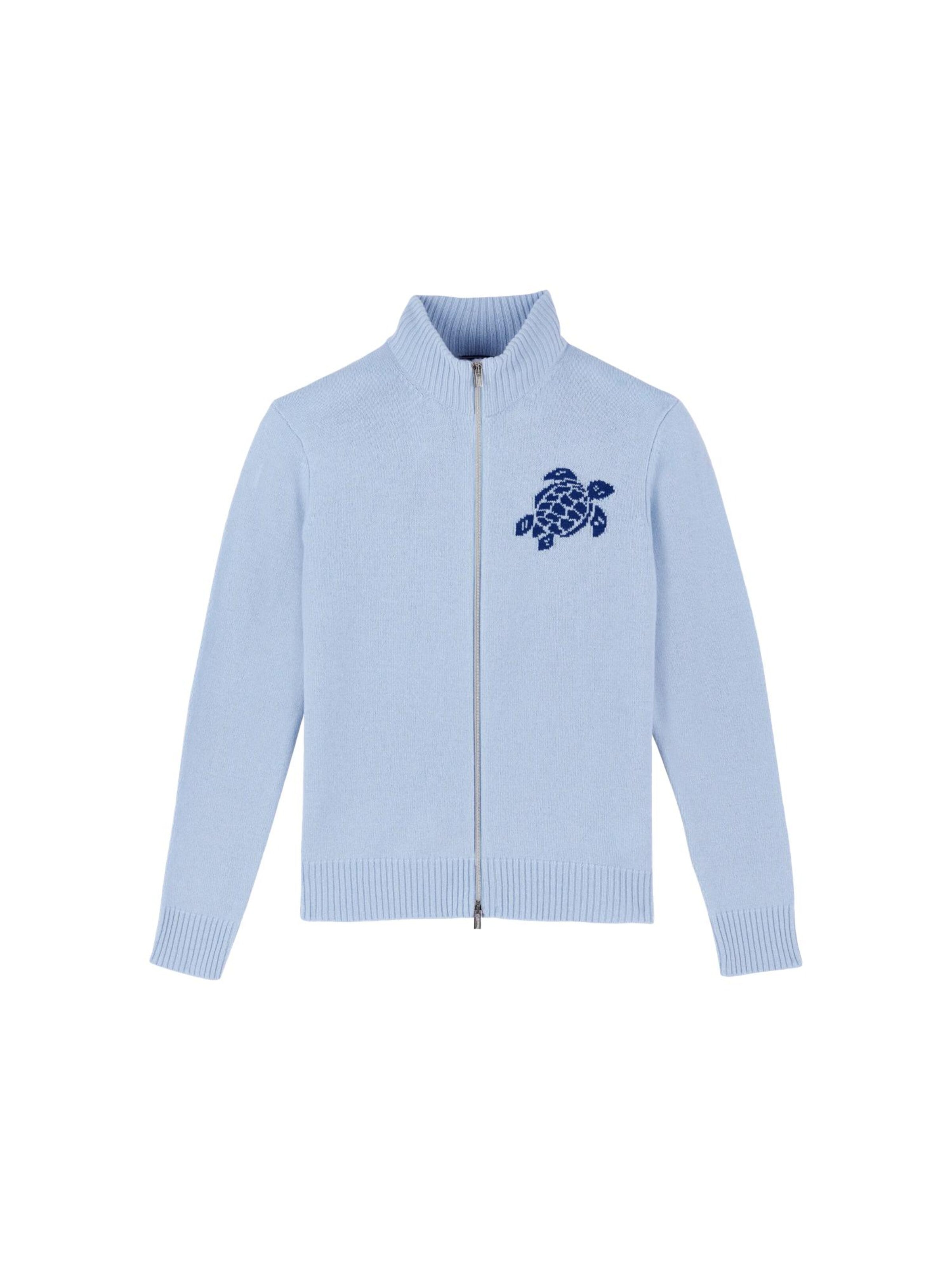 Vilebrequin Gebreid vest in Blauw: voorkant