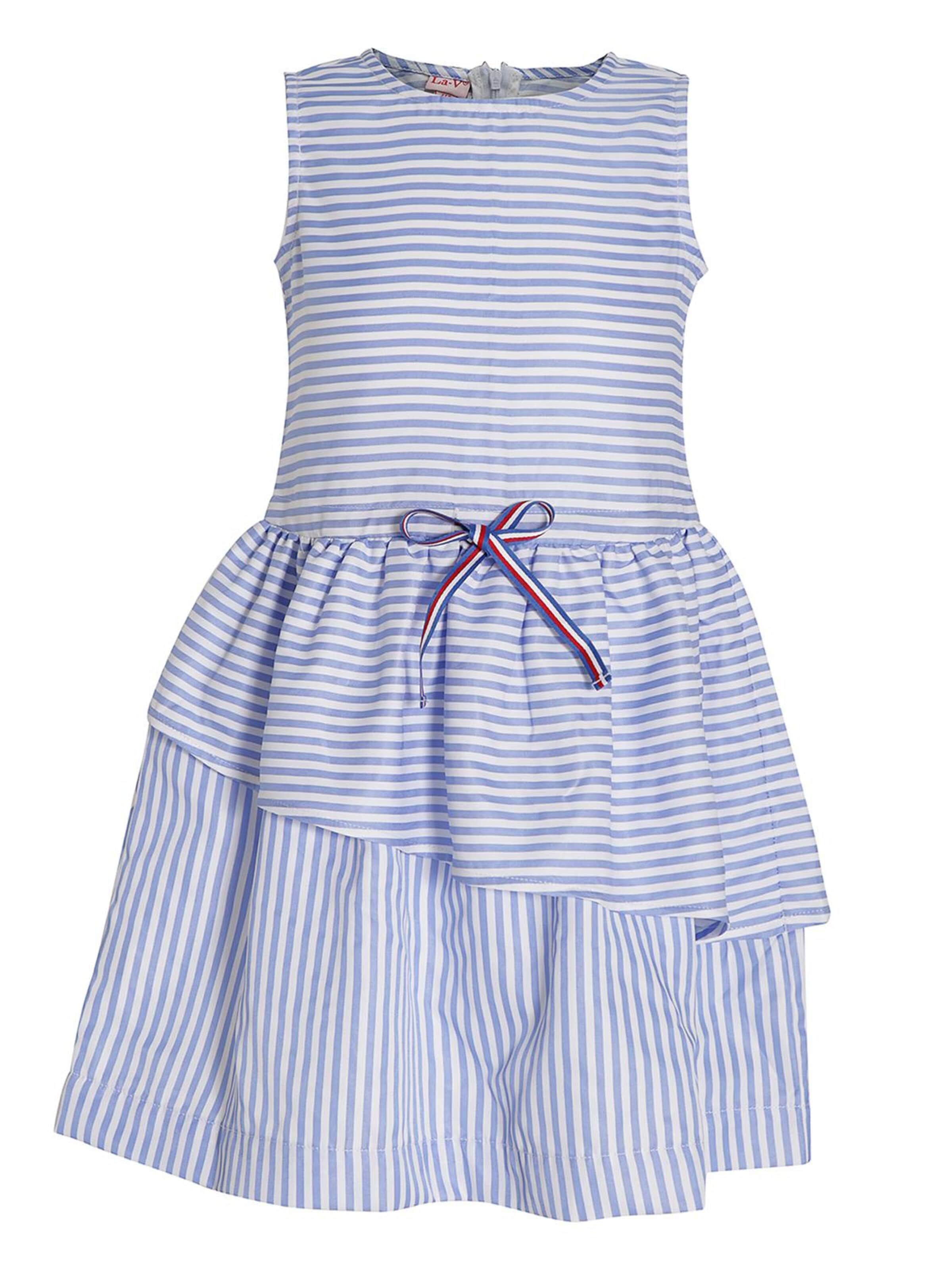 La V Dress 'Pipa' in Blue: front