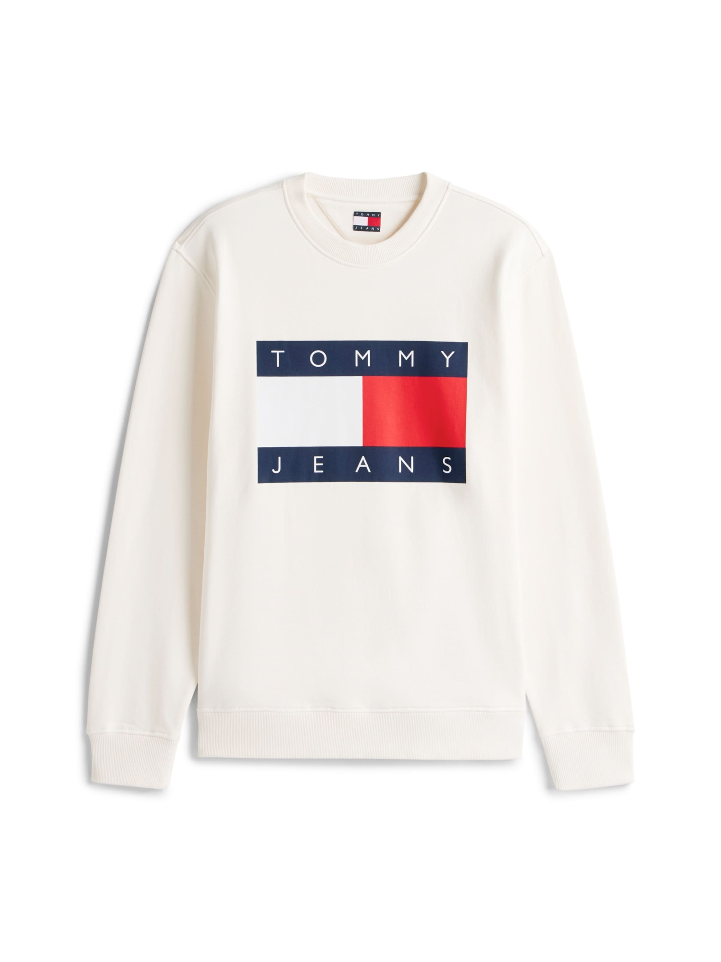 Tommy Jeans Mikina - Biela: predná strana