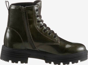 s.Oliver Lace-Up Ankle Boots in Green