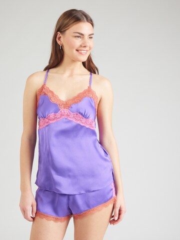 Camicia da notte 'Pandora' di LOVE Stories in lilla: frontale