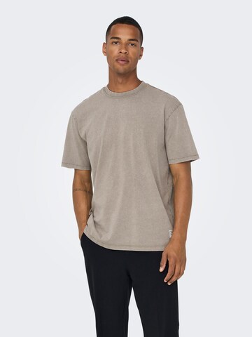 Only & Sons T-Shirt 'Ron' in Grau: Vorderseite
