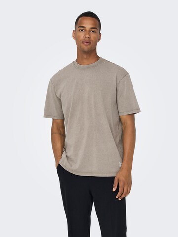 Only & Sons Shirt 'Ron' in Grey: front