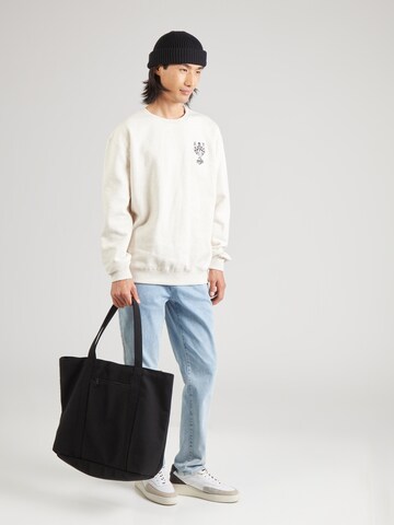 RVCA Sweatshirt 'INVISIBLE MAN' in Beige