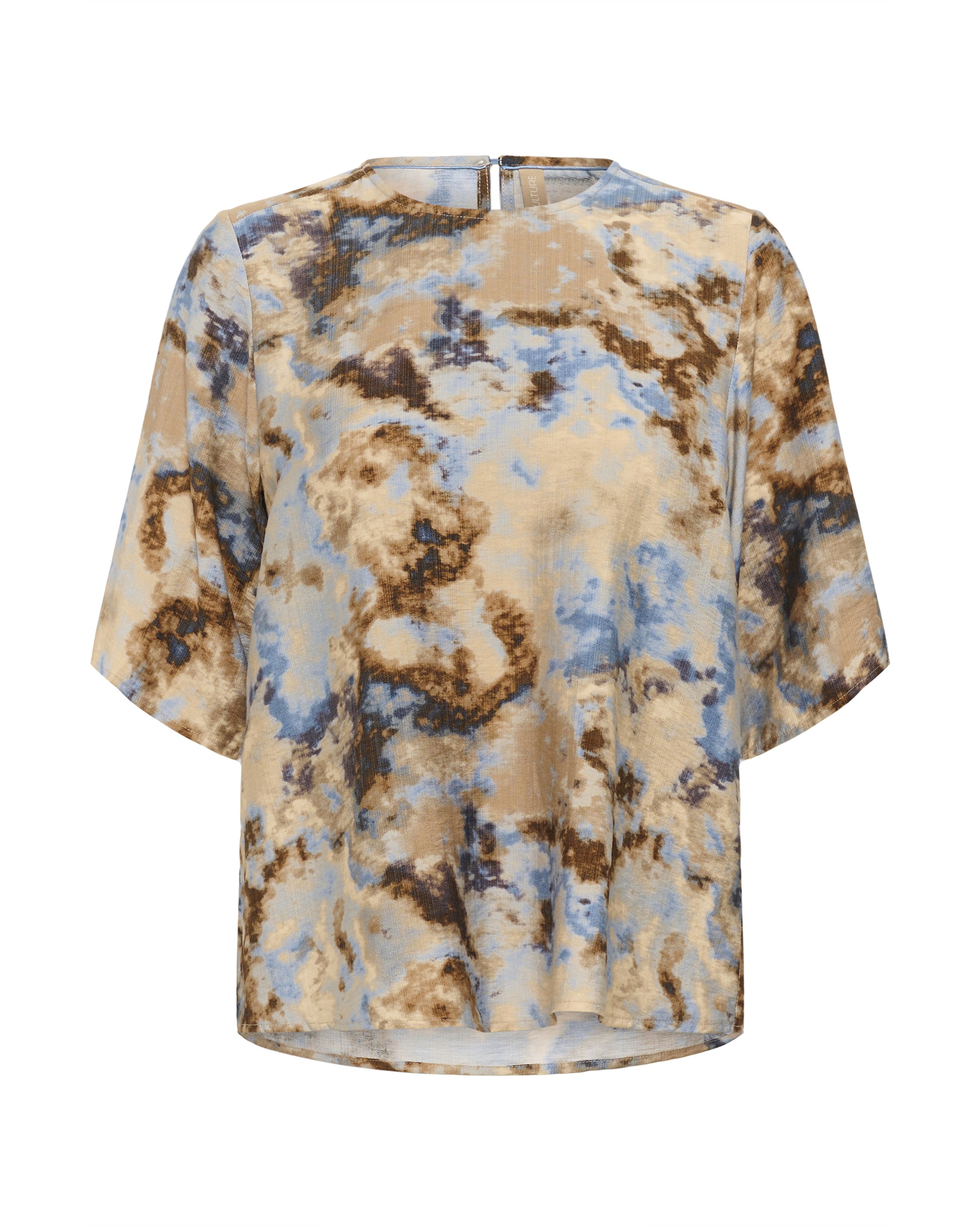 Chemisier 'CUhizzy Greece' CULTURE en marron : devant