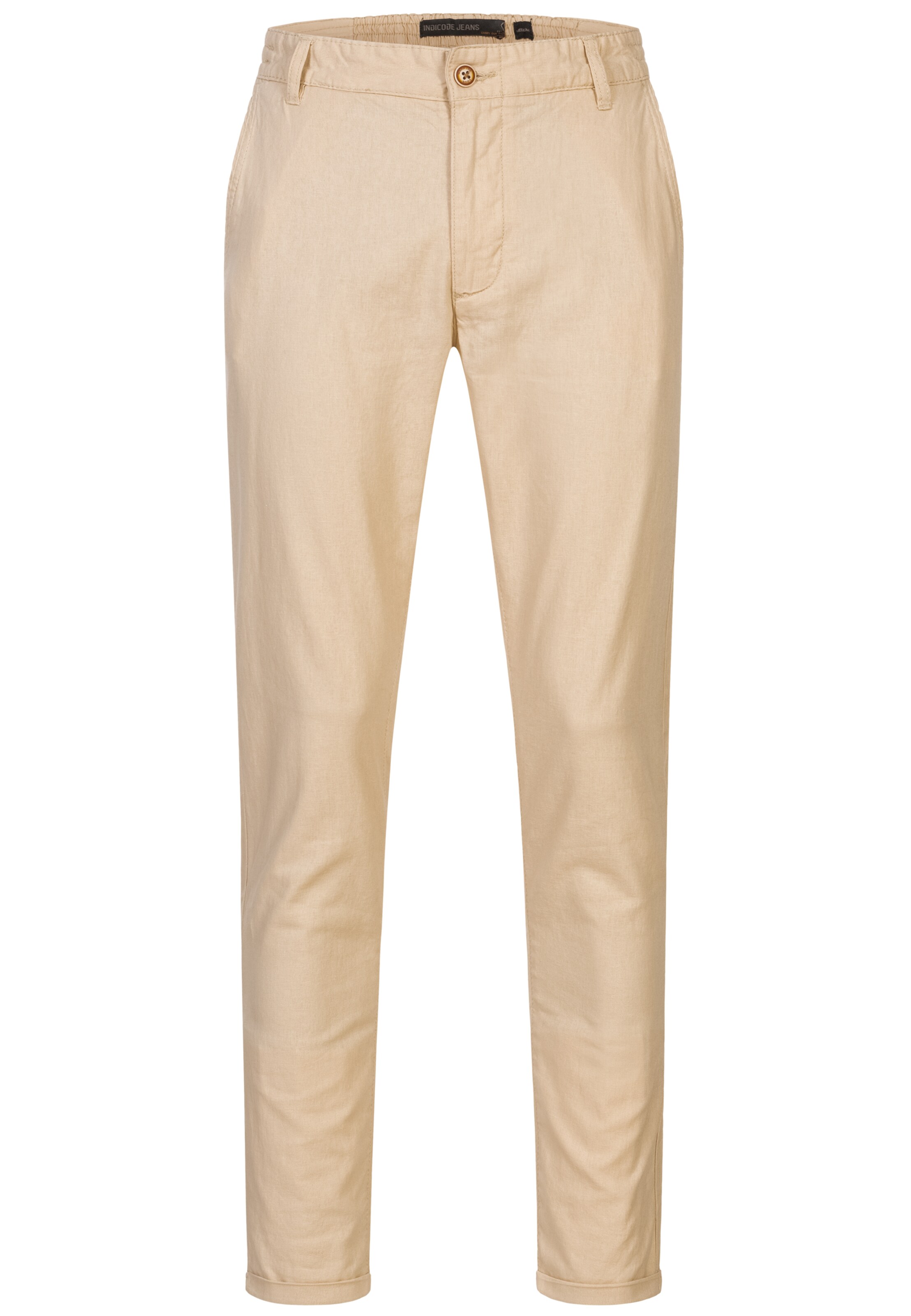 INDICODE JEANS Regular Broek 'Haverfiel' in Beige: voorkant
