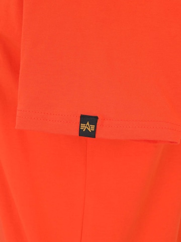 ALPHA INDUSTRIES Rovný strih Tričko - Oranžová