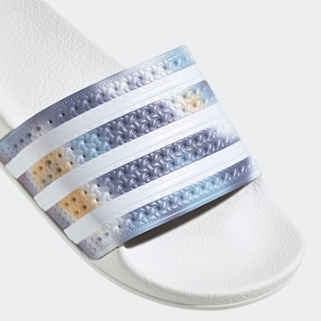 balts ADIDAS ORIGINALS Ādas čības 'Adilette'