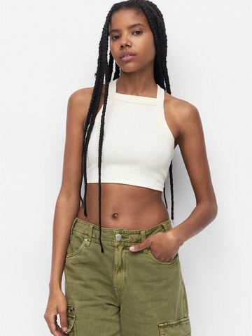 Pull&Bear Knitted top in Beige: front