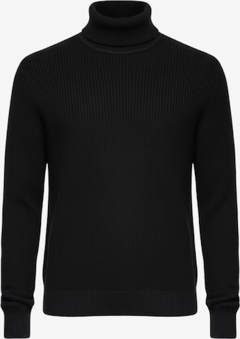 Pull-over 'OM-SWTN-0162' Ombre en noir : devant
