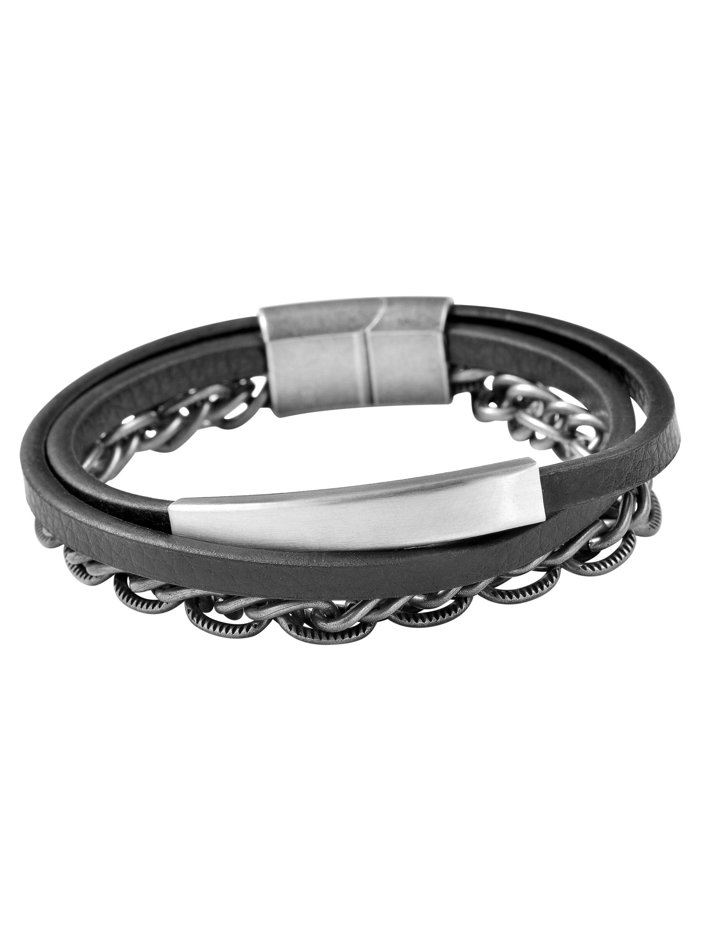 Akzent Armband 'Dano, langlebig' in Schwarz