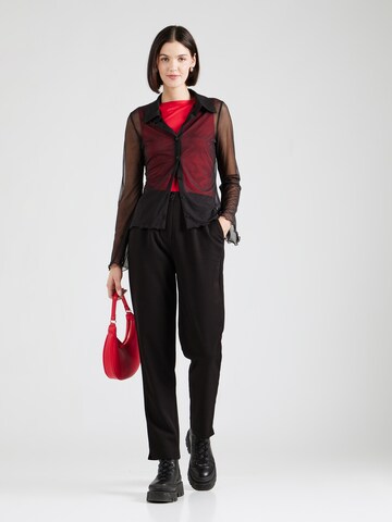 PIECES Regular Trousers 'Kamil' in Black