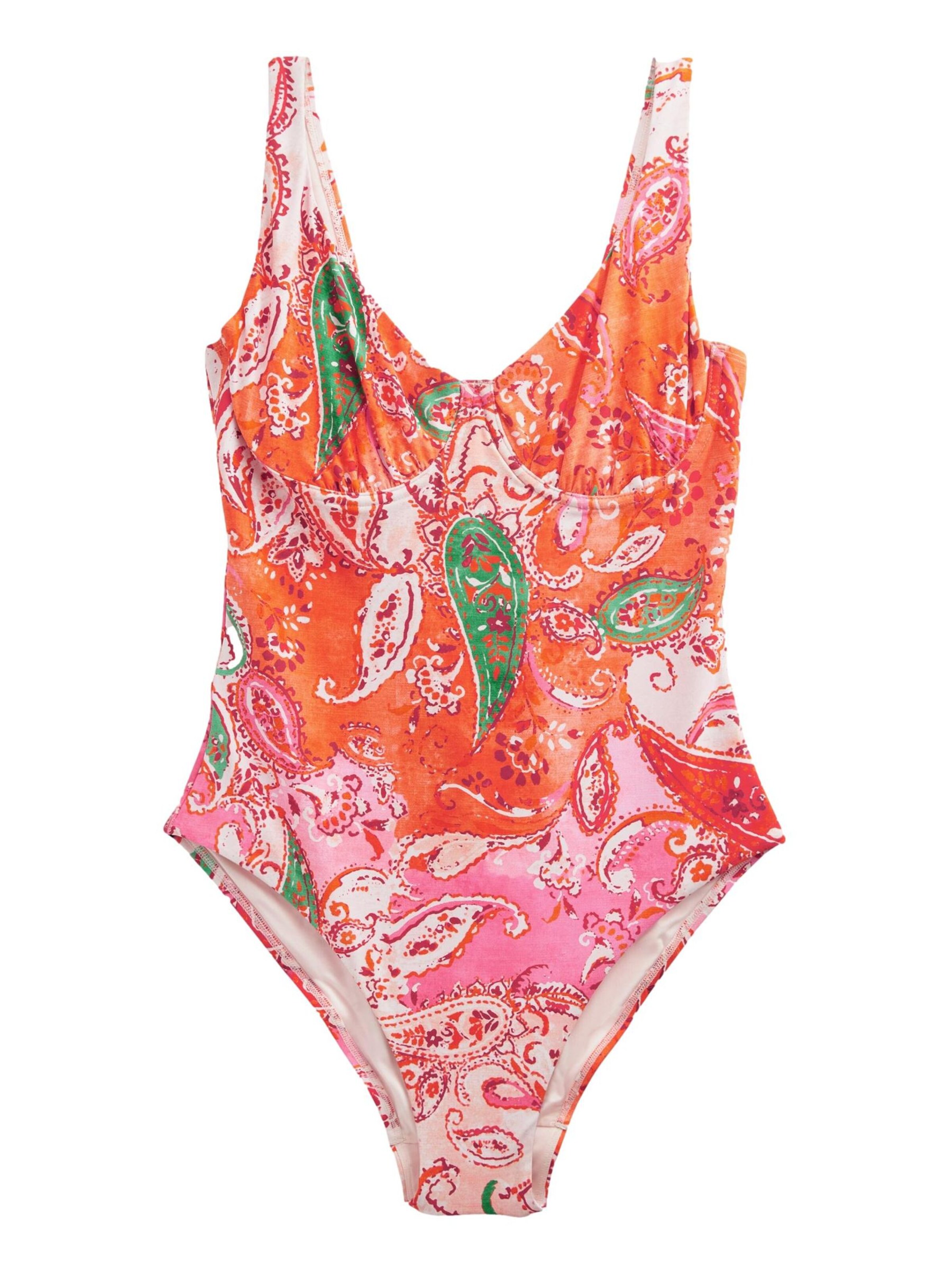 Next Swimsuit 'Tummy' in Orange: front