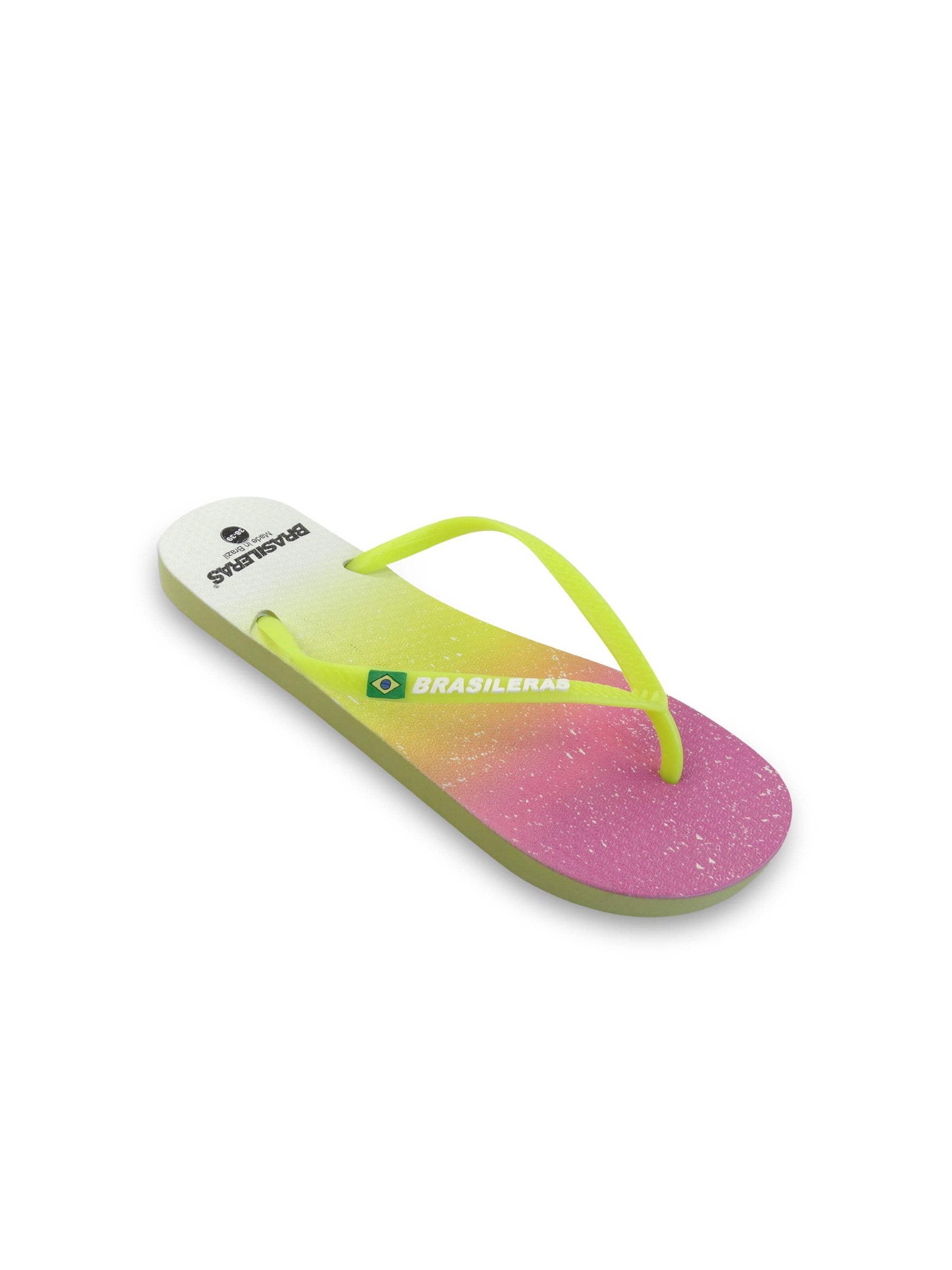 Brasileras T-Bar Sandals 'Cosmic' in Yellow