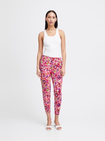 ICHI - Tapered Calças 'Kate' em rosa
