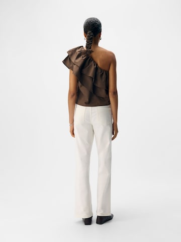 Top di OBJECT in marrone