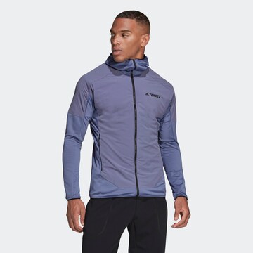 adidas Terrex Athletic Fleece Jacket 'Skyclimb' in Purple: front
