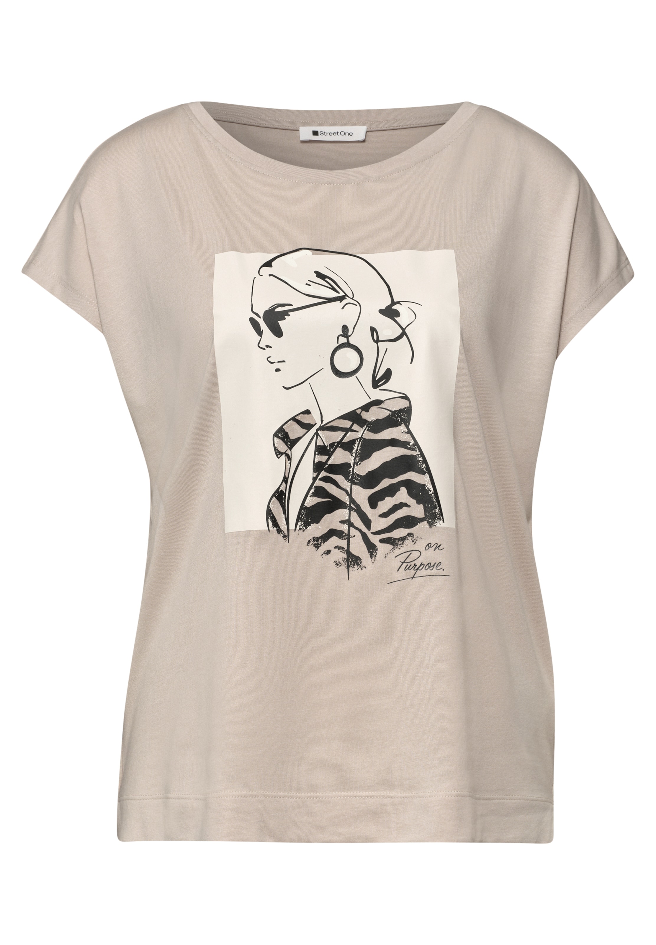 STREET ONE Shirt in Beige: front