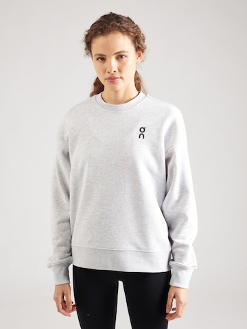 On Sweatshirt 'R,F,E,O' i grå: framsida
