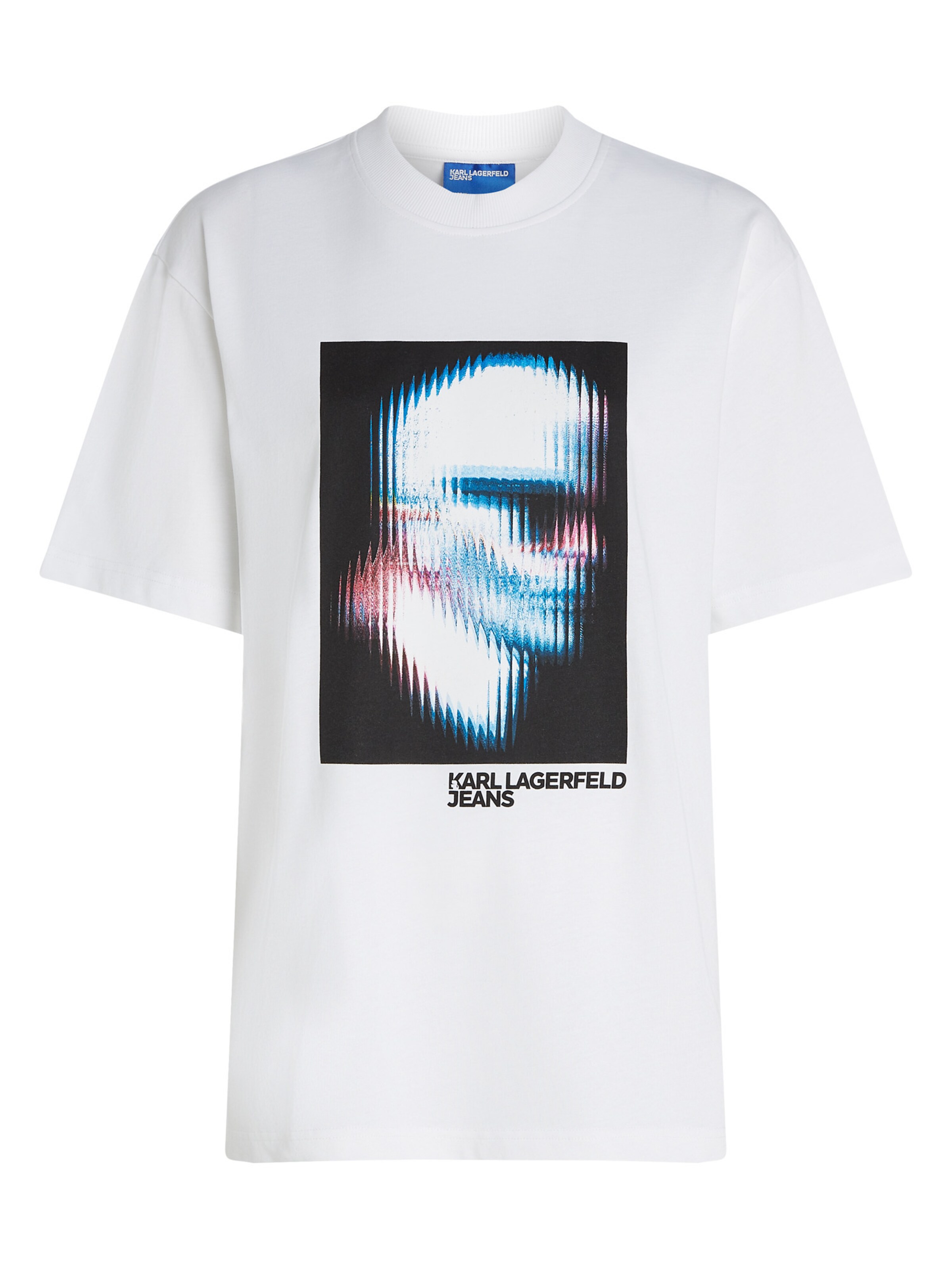 KARL LAGERFELD JEANS Camisa em azure / pitaya / preto / branco, Vista do artigo