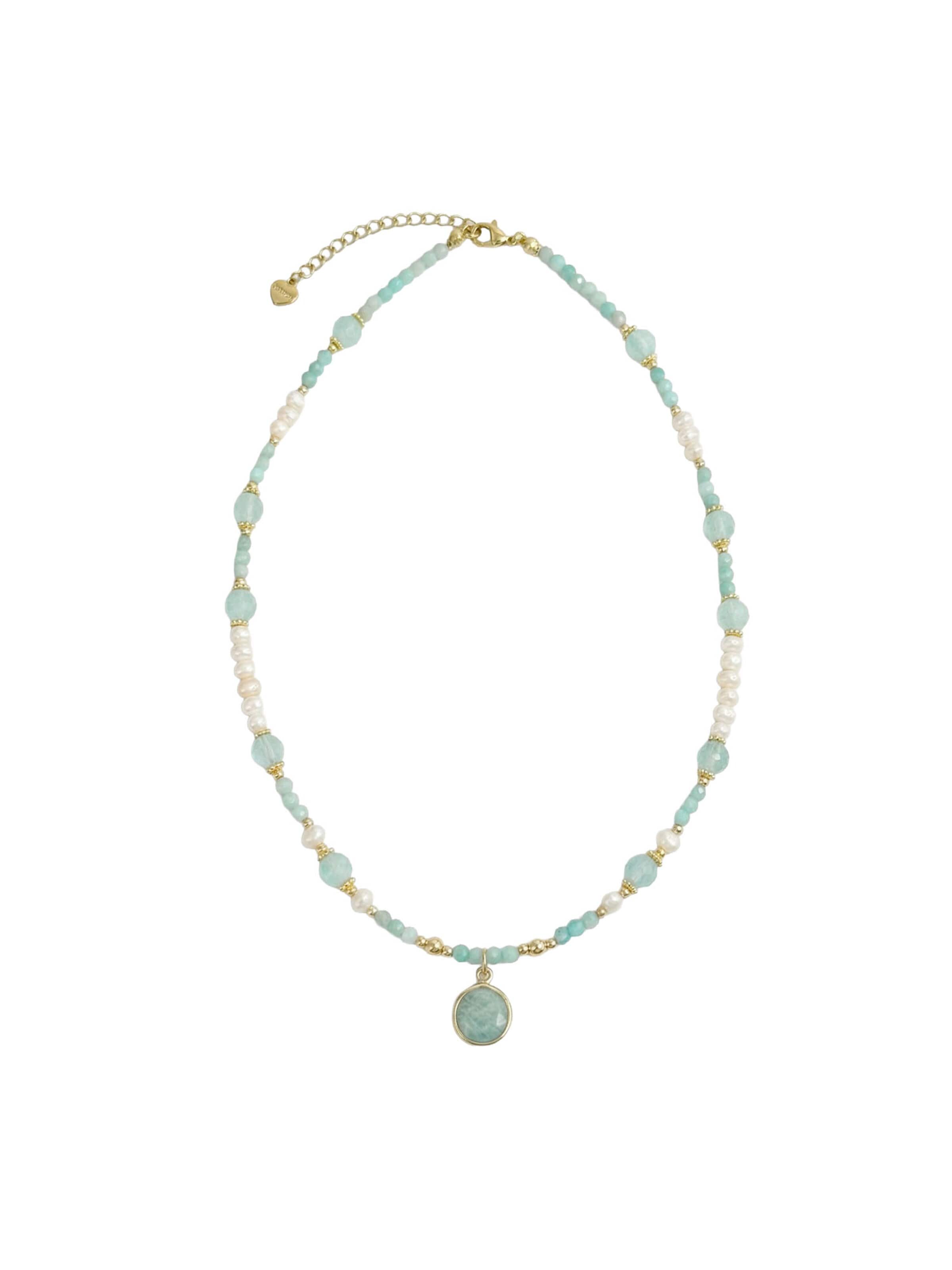 Nemomatheo Necklace 'Aqua Serenità' in Green: front