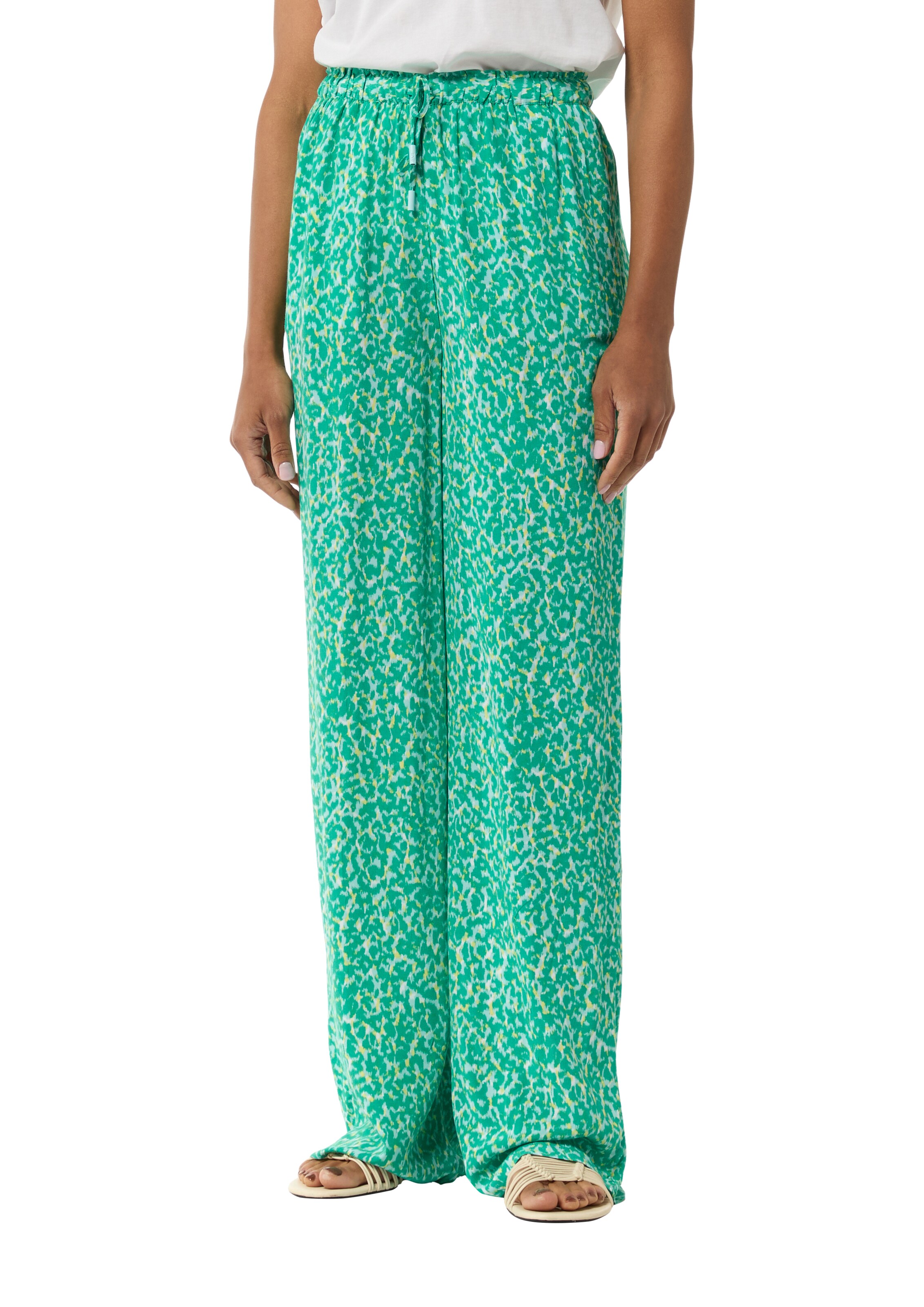 comma casual identity Regular Broek in Groen: voorkant