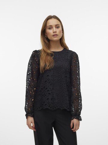 VERO MODA Blouse 'KEJSA' in Zwart: voorkant