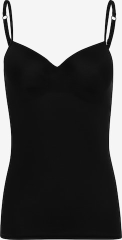 Hanro T-shirt Bra 'Allure' in Black: front