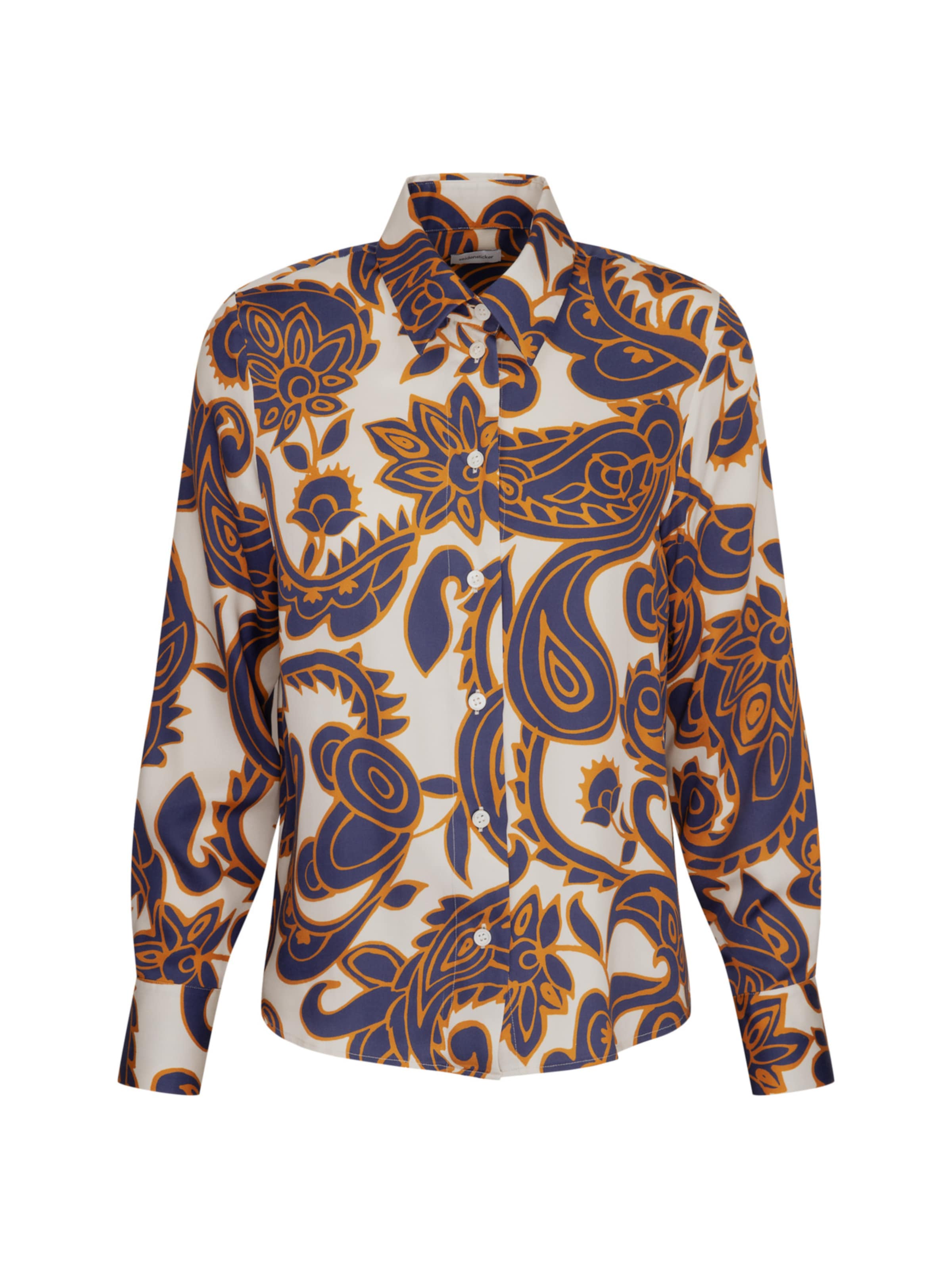 SEIDENSTICKER Bluse 'Schwarze Rose' in Beige: Vorderseite