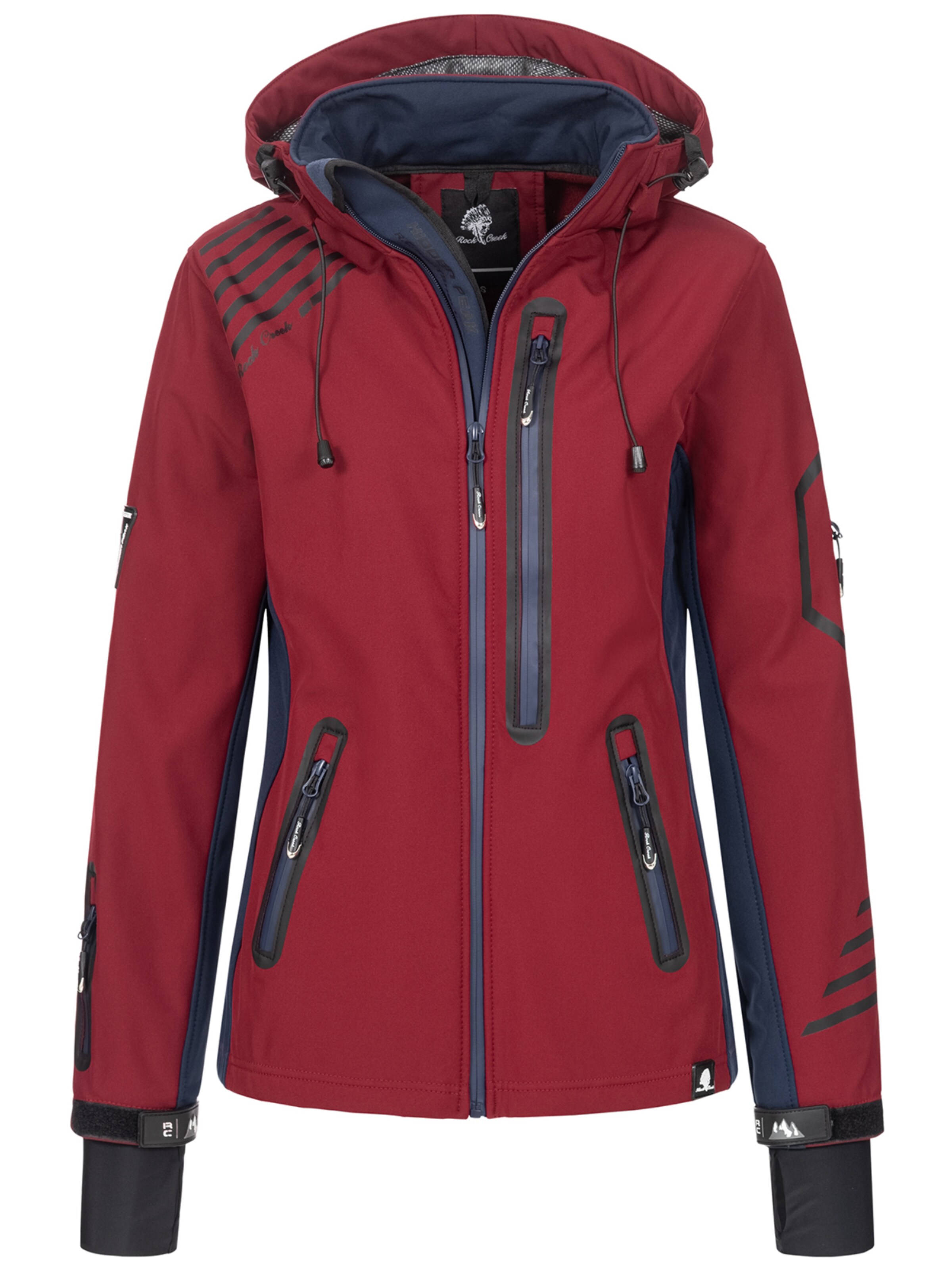 Rock Creek Outdoorjacke in Rot: Vorderseite