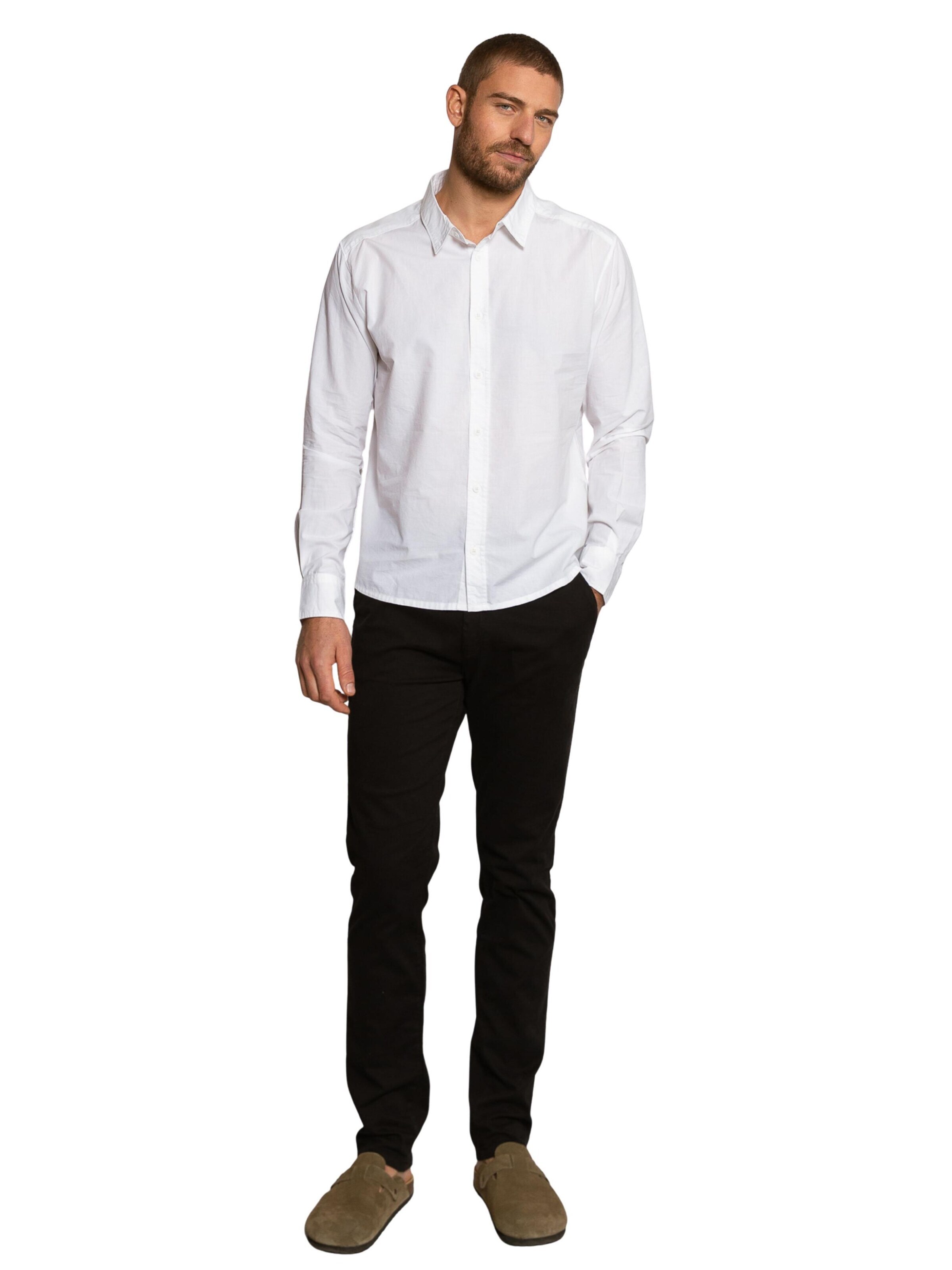 Coupe regular Chemise 'Charles' LDB en blanc