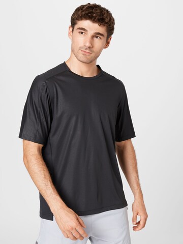 T-Shirt fonctionnel 'Workout Pu-Coated' ADIDAS SPORTSWEAR en noir : devant