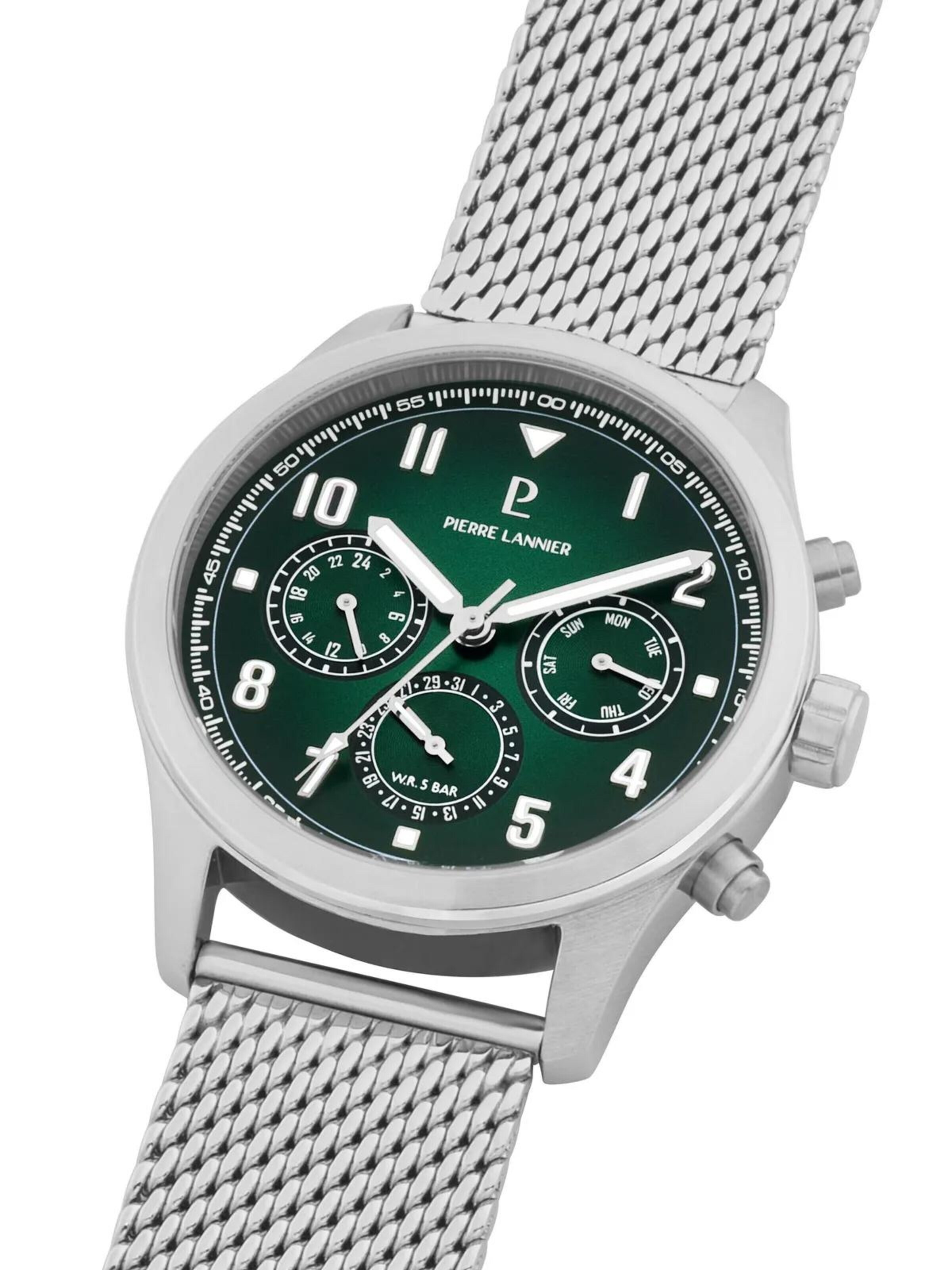Montre à affichage analogique Pierre Lannier en argent