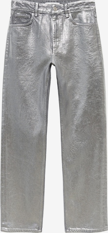 Regular Jeans de la MANGO pe argintiu: față