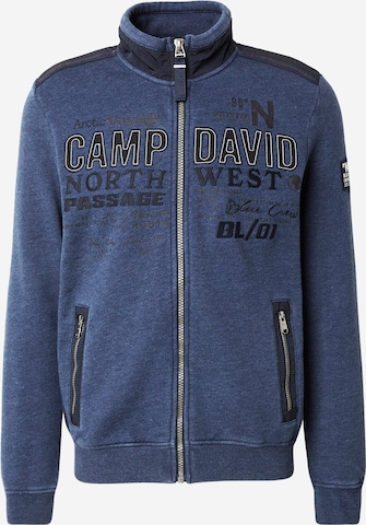 CAMP DAVID Collegetakki värissä sininen: etupuoli