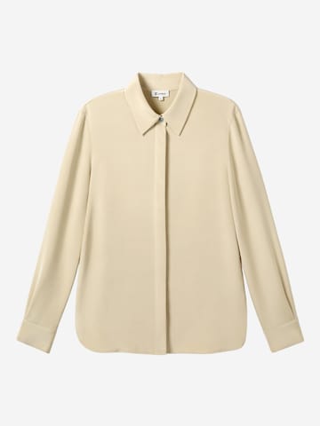 Lilysilk Shirt 'LILYSILK Anmutige Seidenbluse mit Knopfleiste' in Beige: voorkant