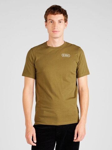 T-Shirt G-Star RAW en vert : devant