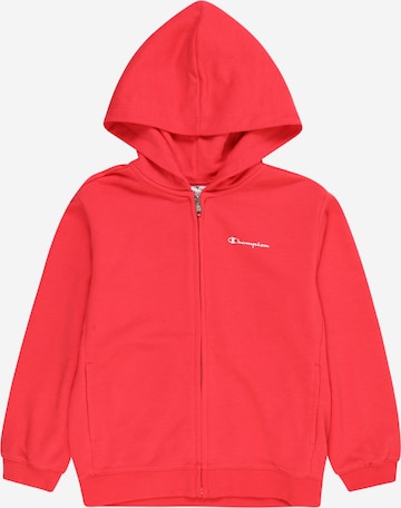 Champion Authentic Athletic Apparel - Sudadera con cremallera en rojo: frente