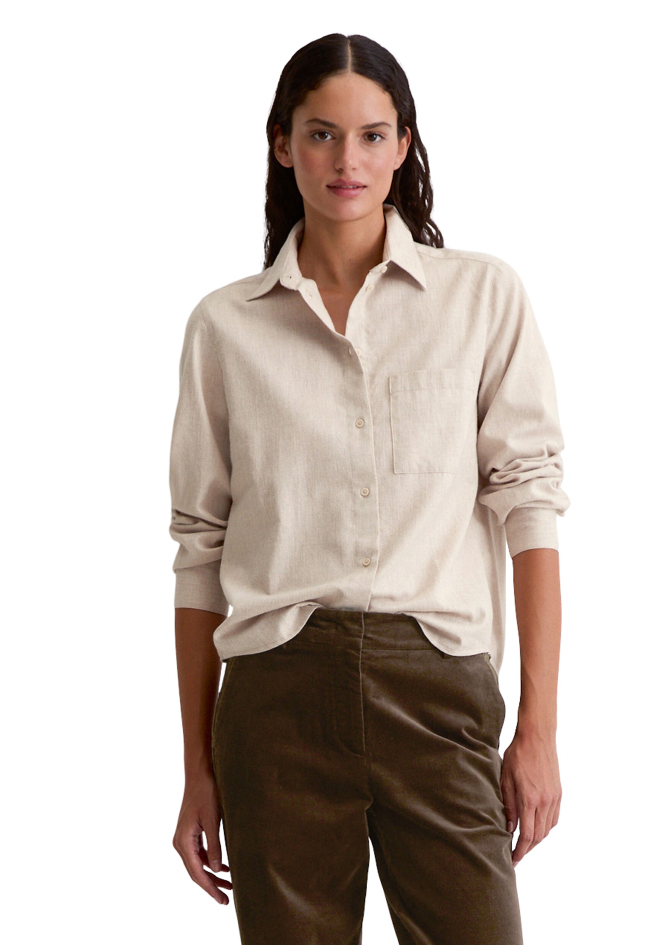 Marc O'Polo Bluse in Beige: Vorderseite
