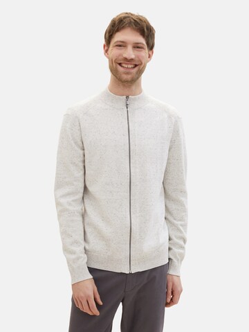 TOM TAILOR Knit cardigan in Beige: front