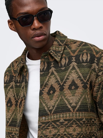 Only & Sons - Ajuste regular Chaqueta de entretiempo 'ONSDeal' en verde