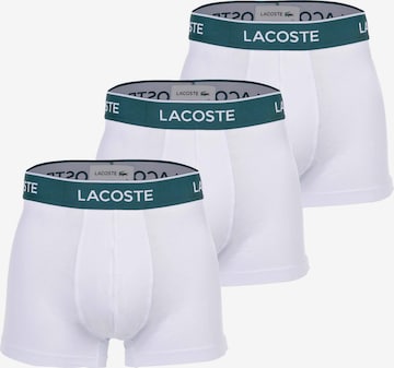 Boxers LACOSTE en blanc : devant
