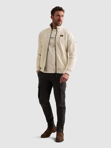 PME Legend Overgangsjakke 'Sweatshirt with jacquard pattern and flight pocket' i beige