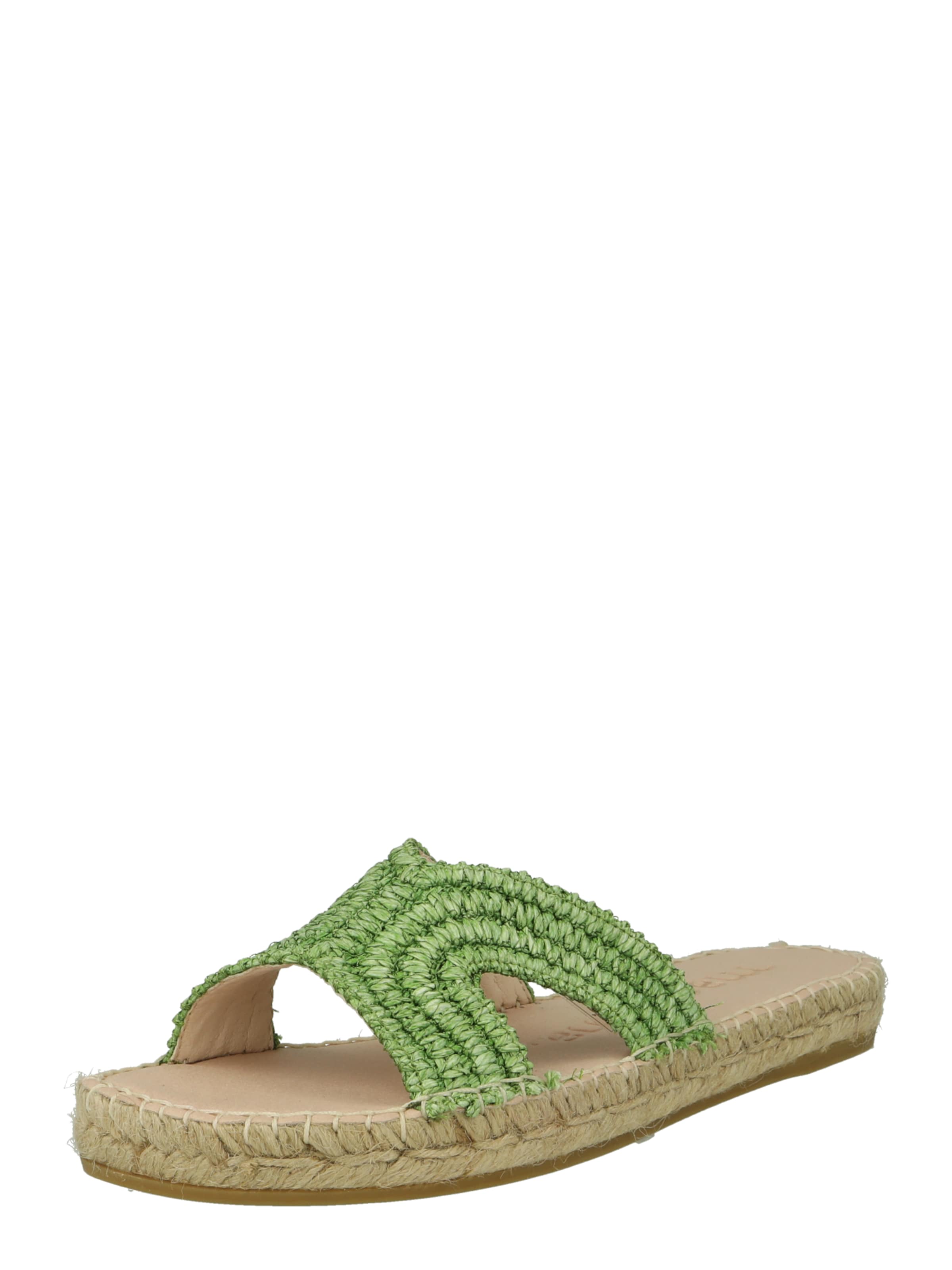 MACARENA Mule 'RAFIA' in Green: front