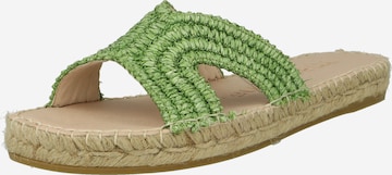 MACARENA Mules 'RAFIA' in Green: front